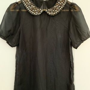 Pins and Needles short sleeve sheer top